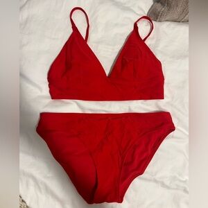 Red swim bikini